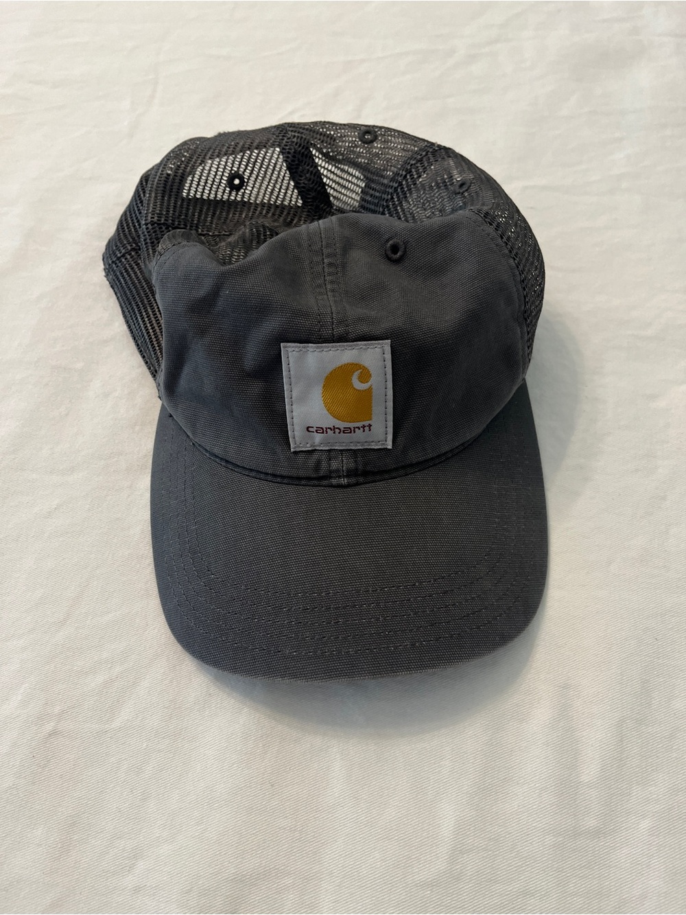 Carhartt Dark Grey Mesh Cap with Logo Patch